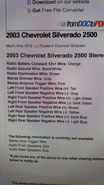 06 silverado radio wiring diagram