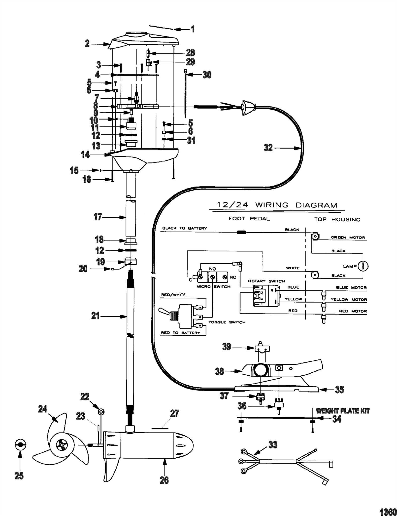 12 24 volt trolling motor wiring diagram