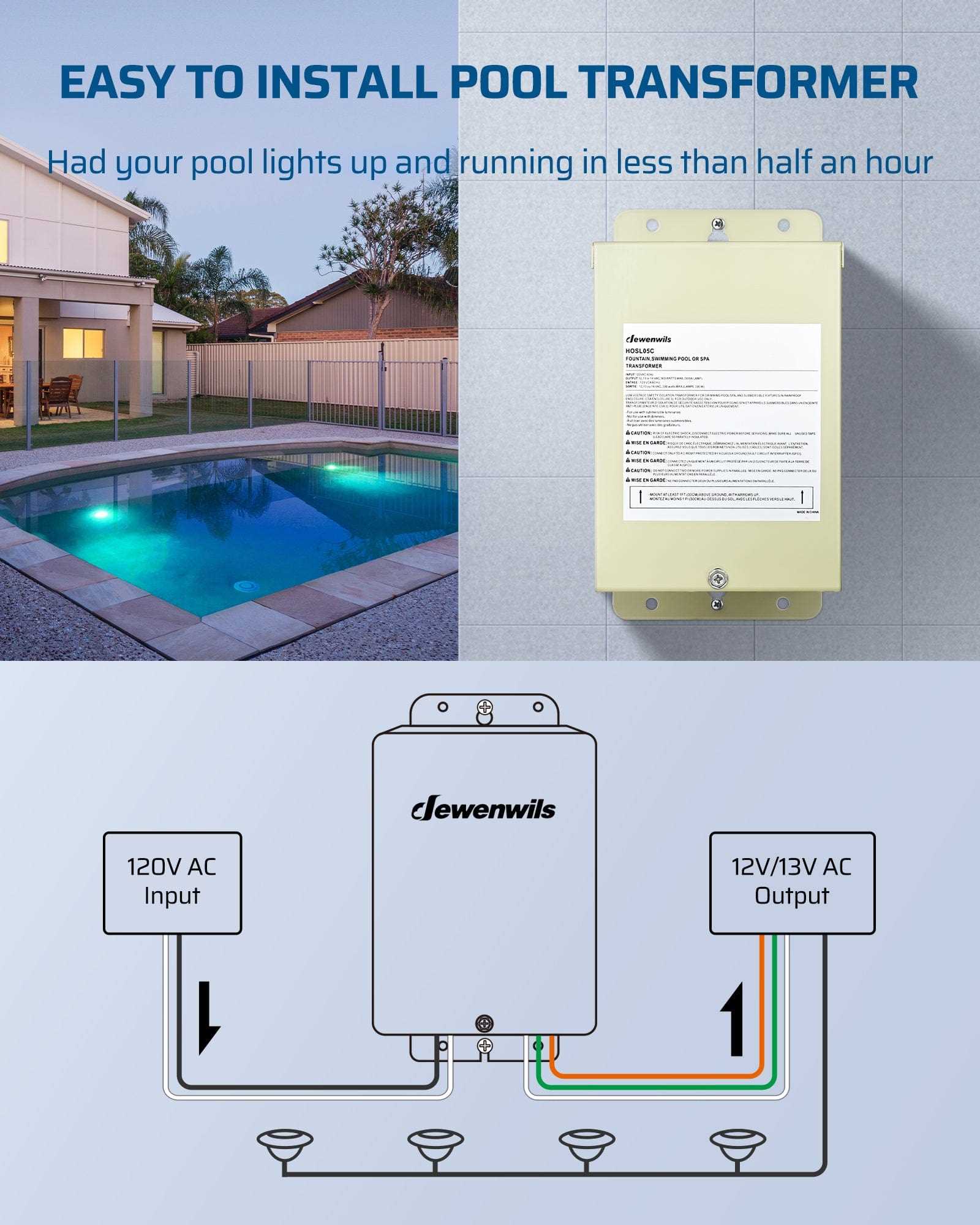 12 volt pool light transformer wiring diagram