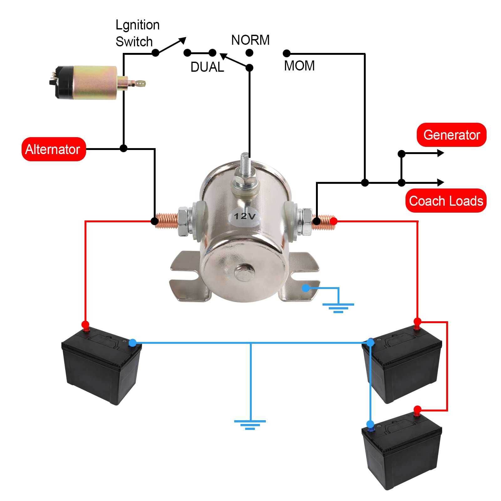 12 volt solenoid wiring diagram