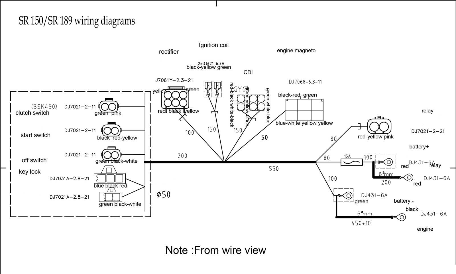 125cc wiring harness diagram