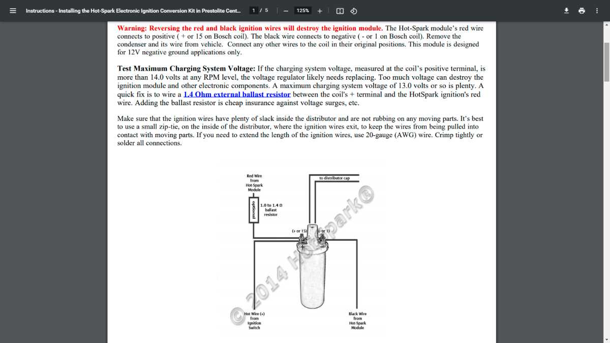 12v ignition coil ballast resistor wiring diagram