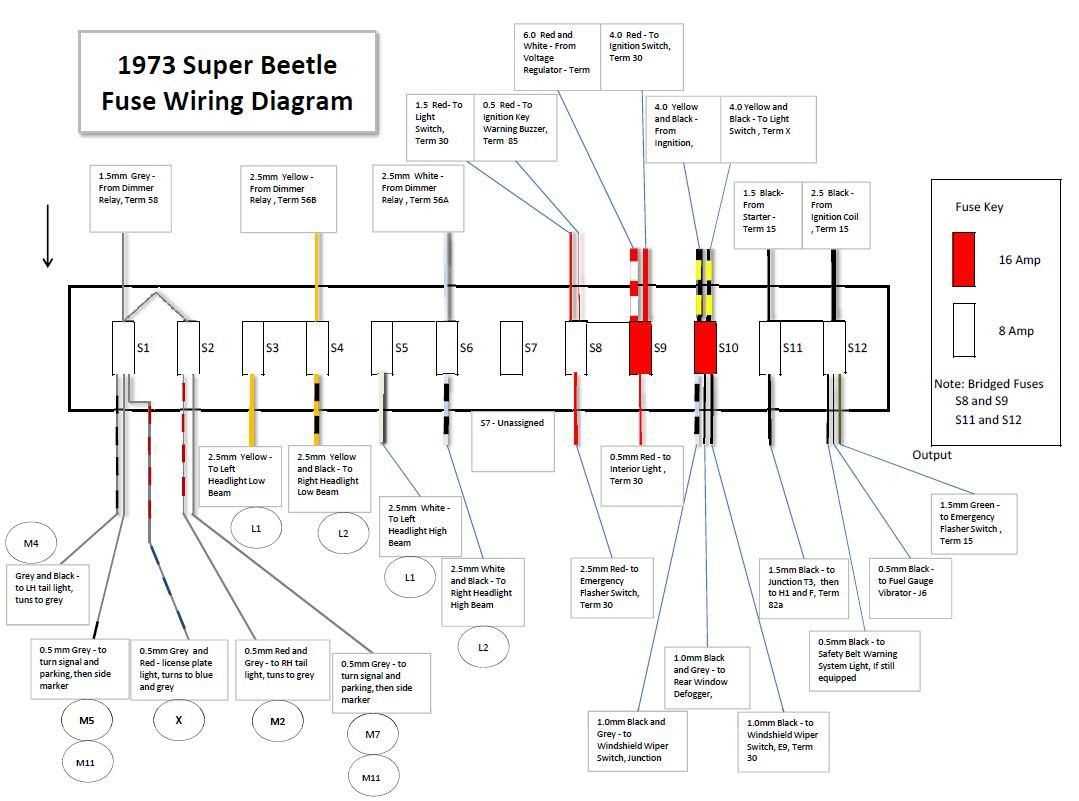 1973 volkswagen beetle wiring diagram