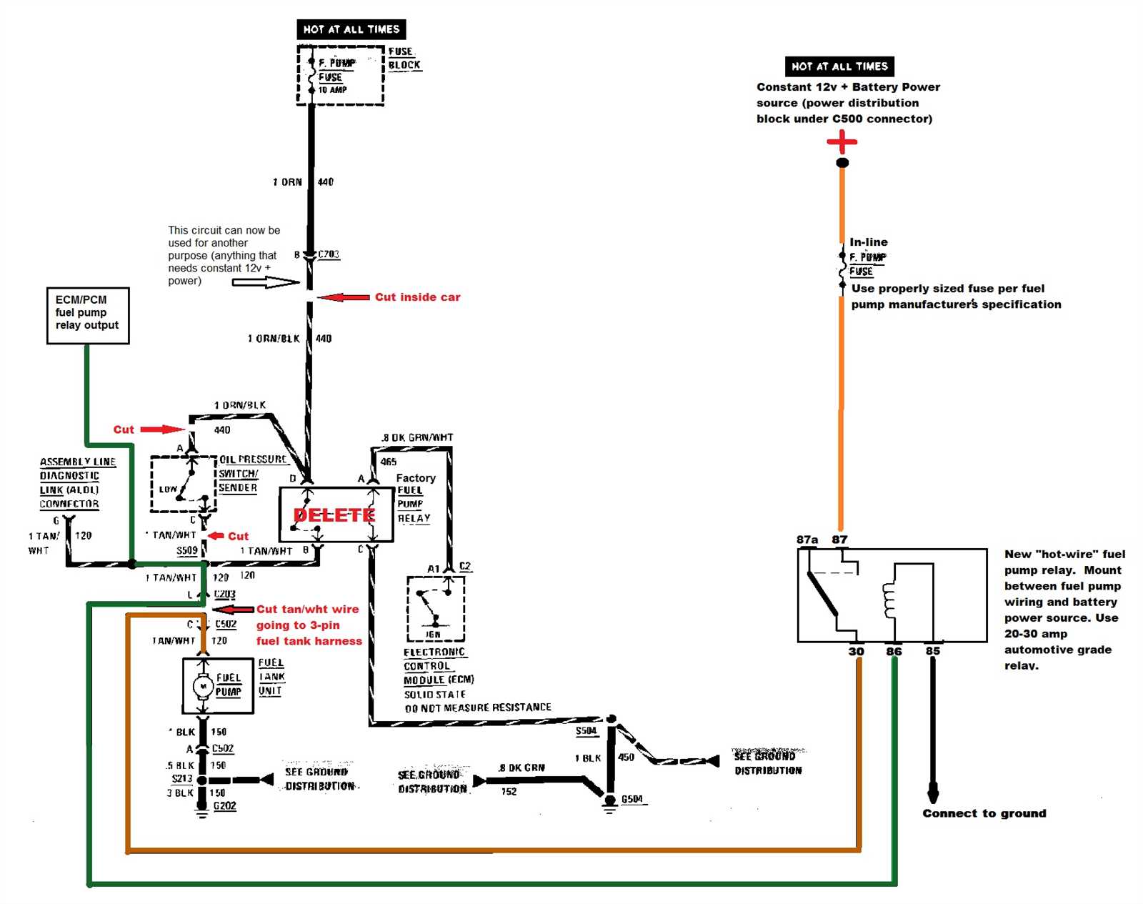 1988 chevy 1500 fuel pump wiring diagram