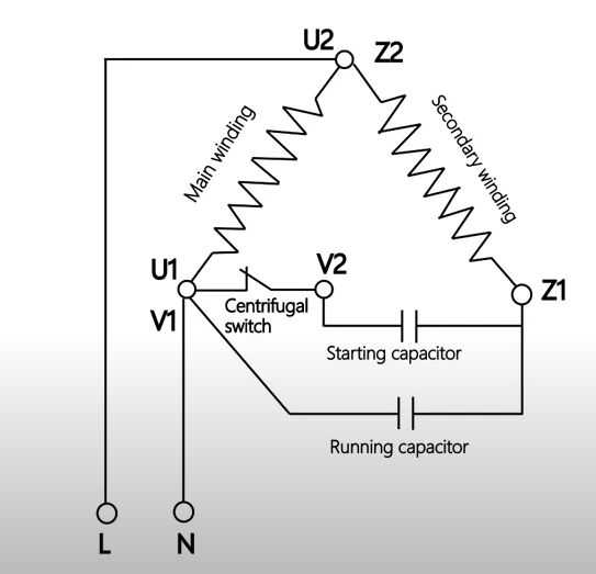 2 speed single phase motor wiring diagram