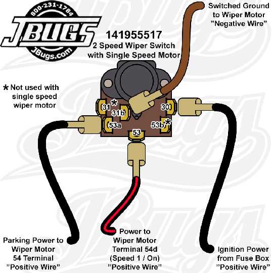 2 speed wiper motor wiring diagram