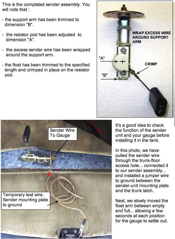 2 wire fuel sending unit wiring diagram