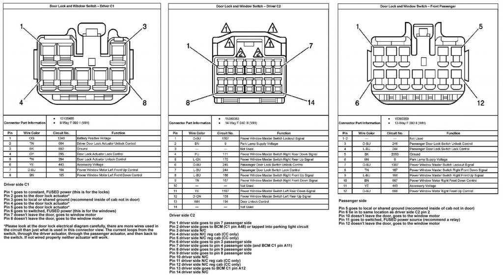 2 door power window wiring diagram