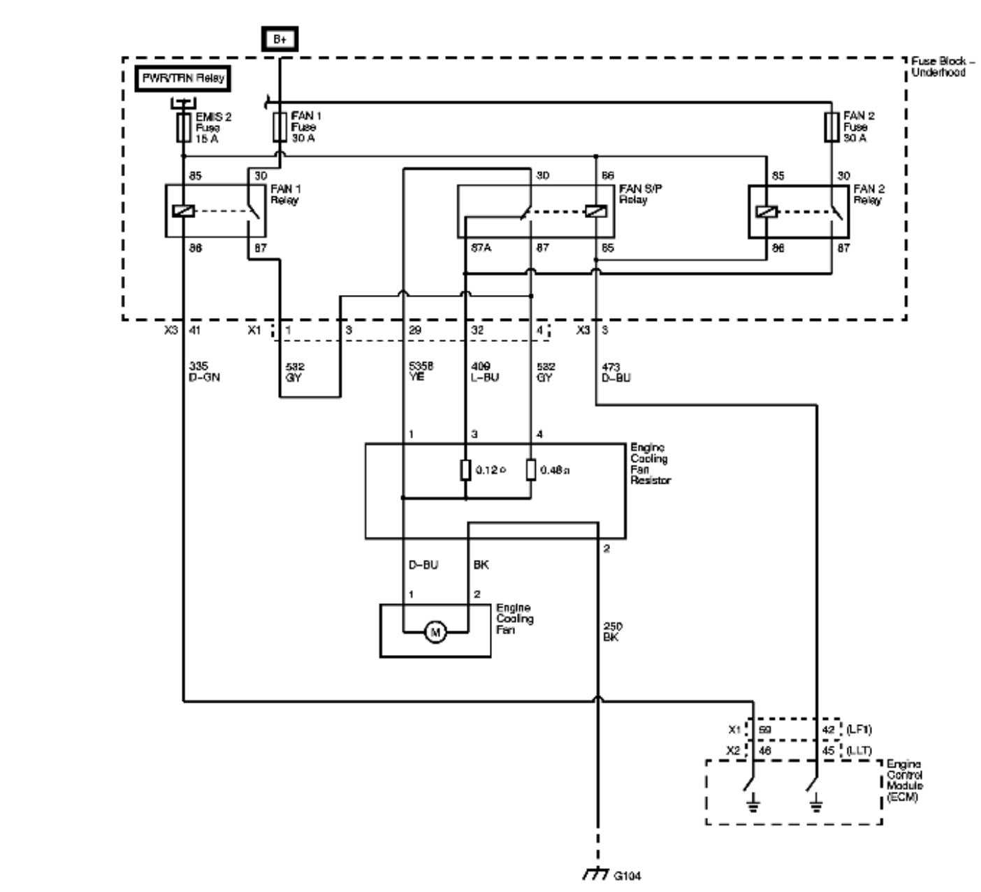 2 speed cooling fan wiring diagram