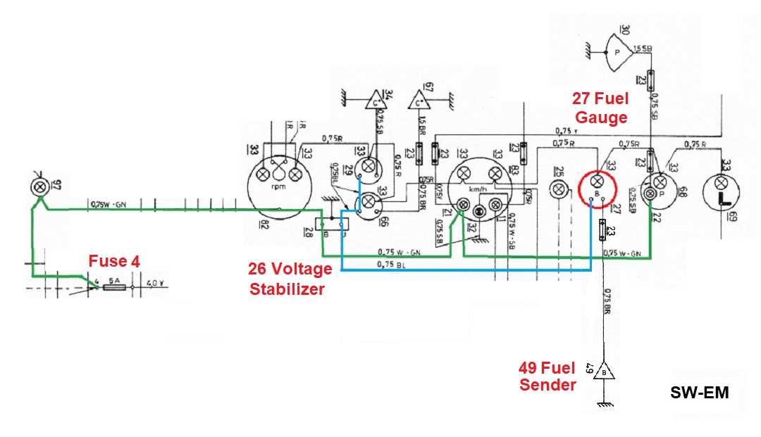 2 wire fuel gauge wiring diagram