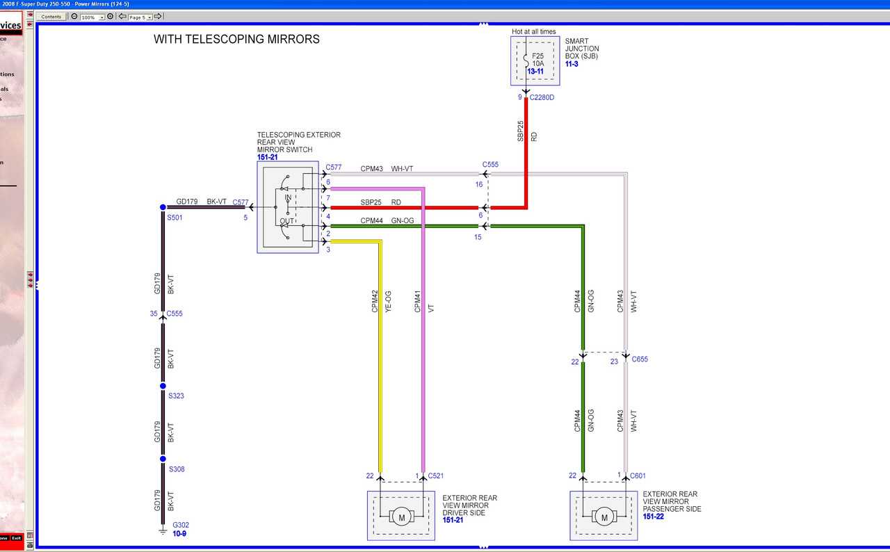 2000 f250 mirror wiring diagram