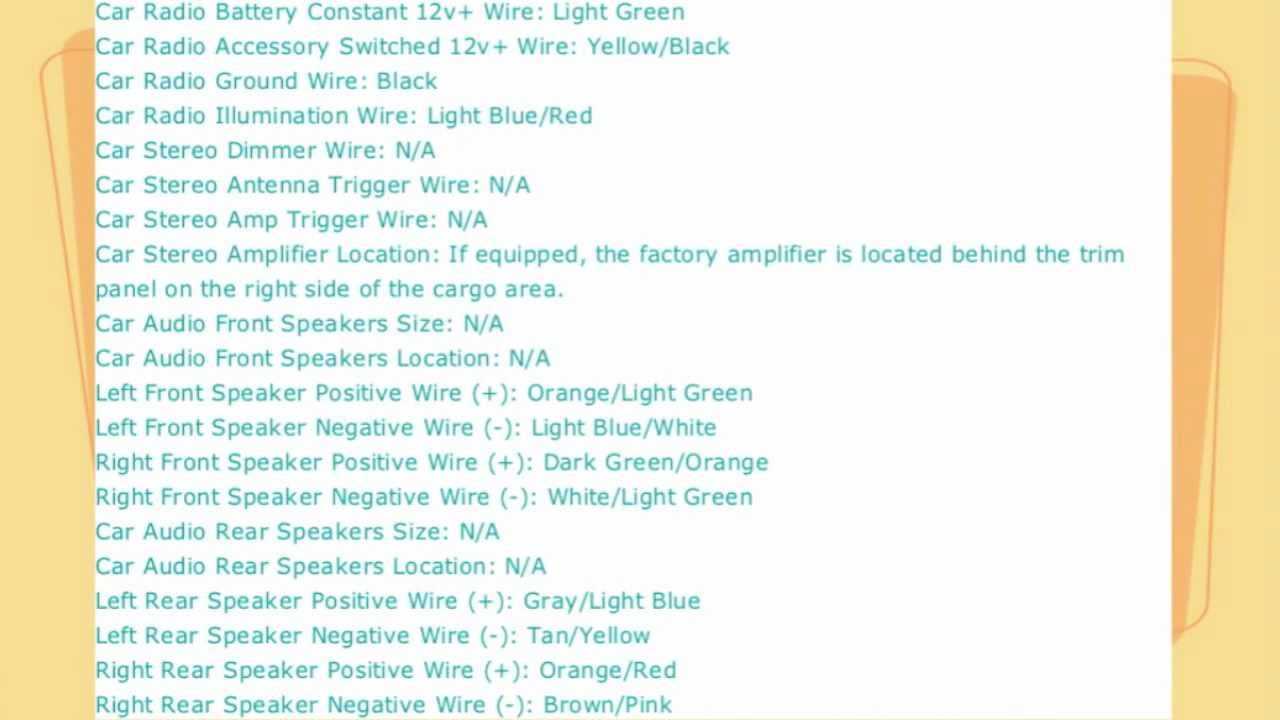 2000 ford explorer stereo wiring diagram