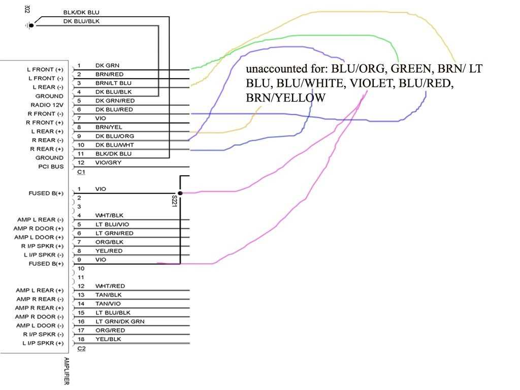 2002 dodge dakota stereo wiring diagram