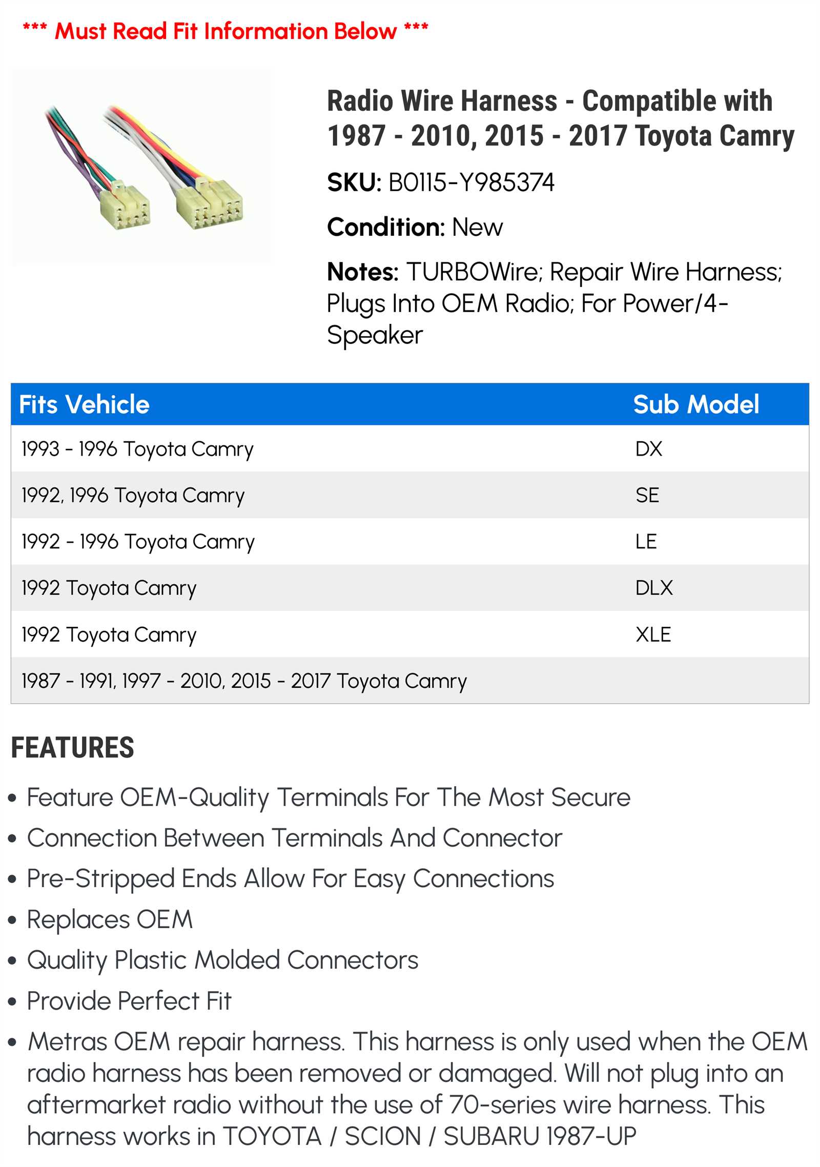 2003 toyota camry radio wiring diagram