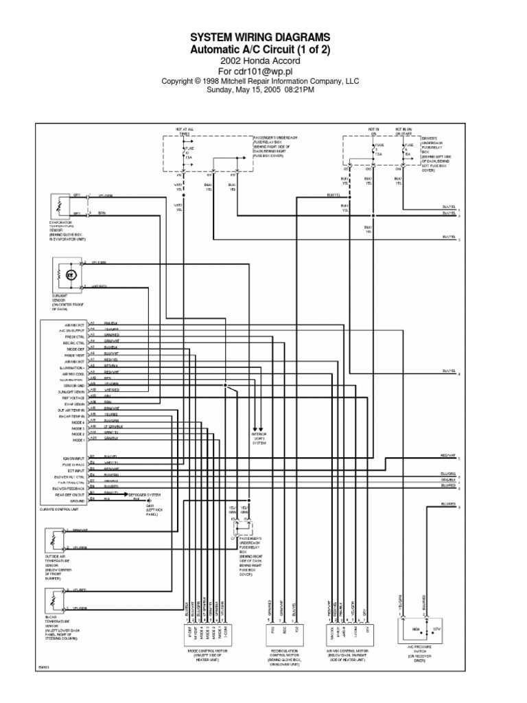 2008 honda accord headlight wiring diagram