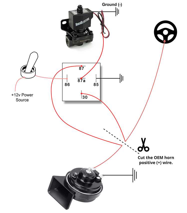 basic push button horn wiring diagram