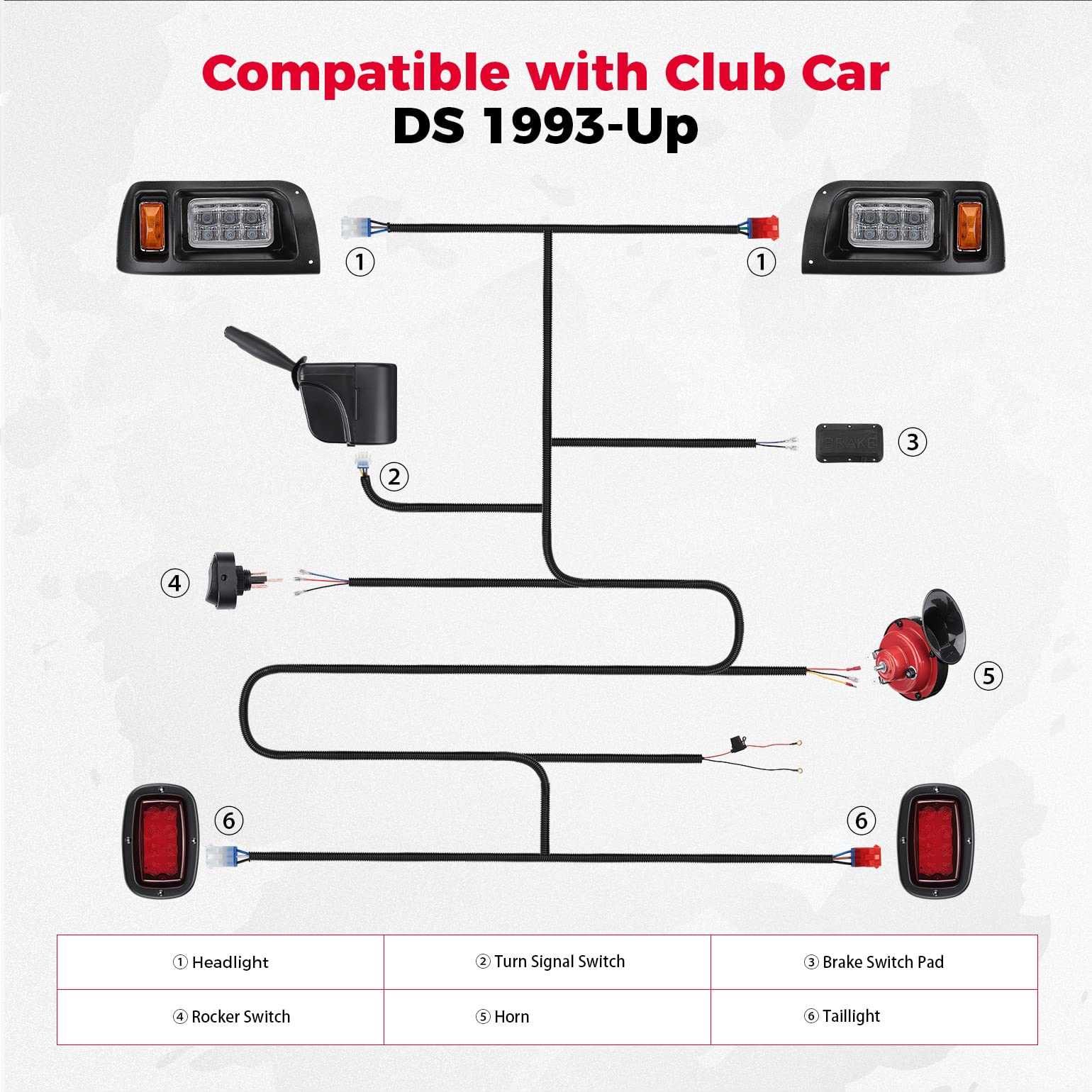 golf cart light wiring diagram