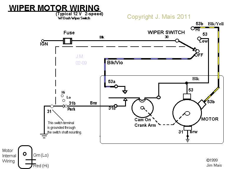 2 speed wiper switch wiring diagram