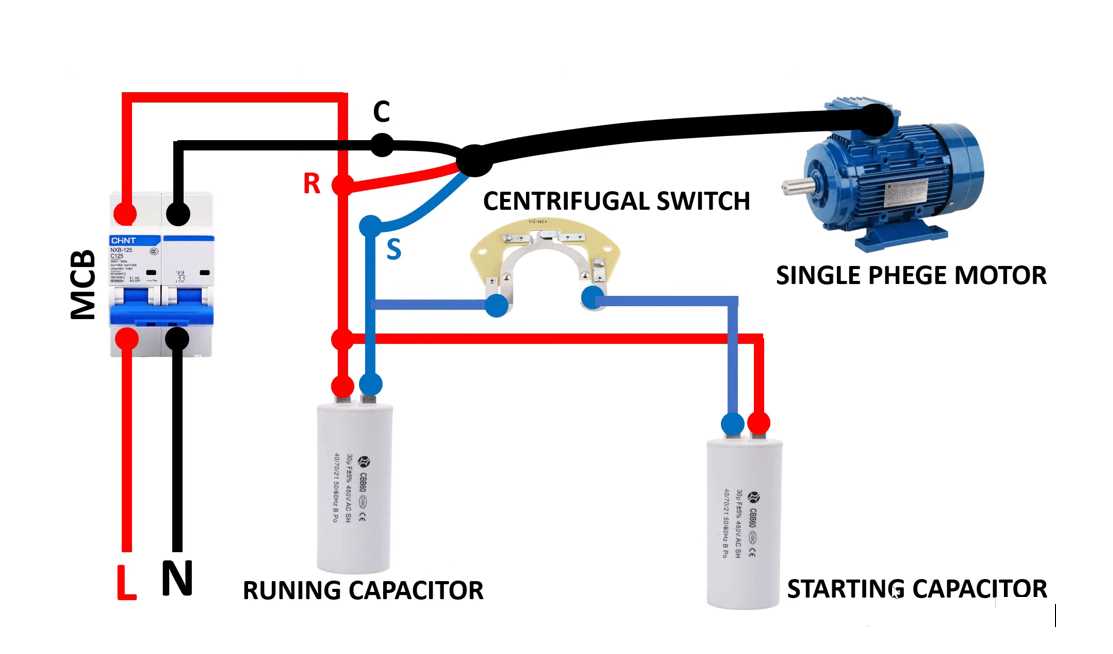 2 terminal capacitor wiring diagram