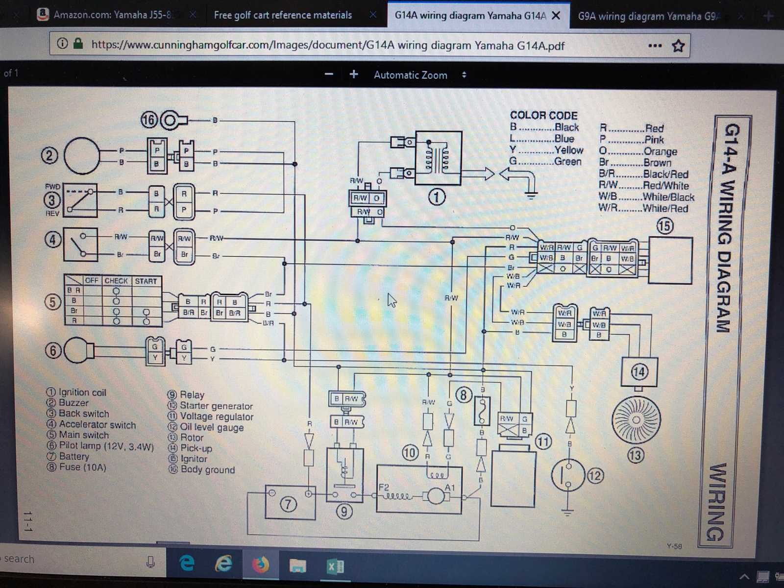 gas club car ignition switch wiring diagram