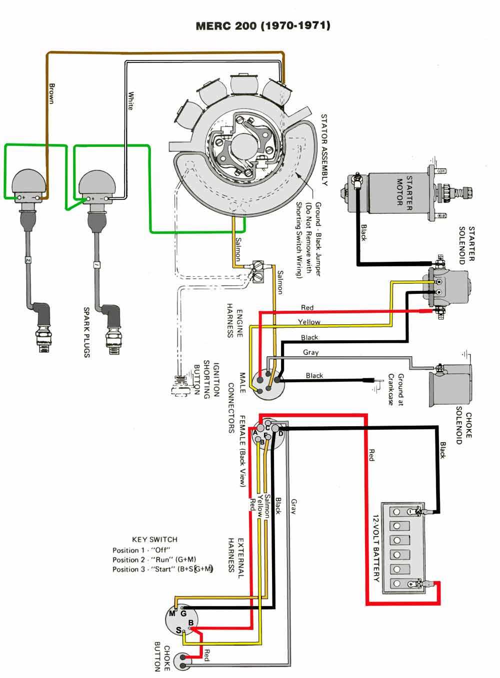 mercury boat motor wiring diagram