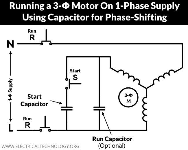 6 lead single phase motor wiring diagram with capacitor