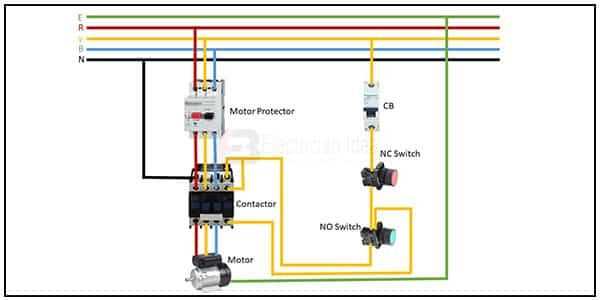 wiring diagram three phase motor