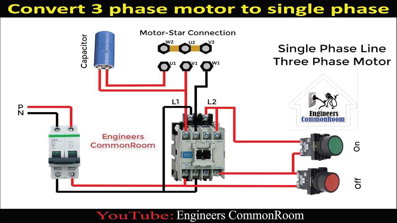 220v single phase to 3 phase converter wiring diagram