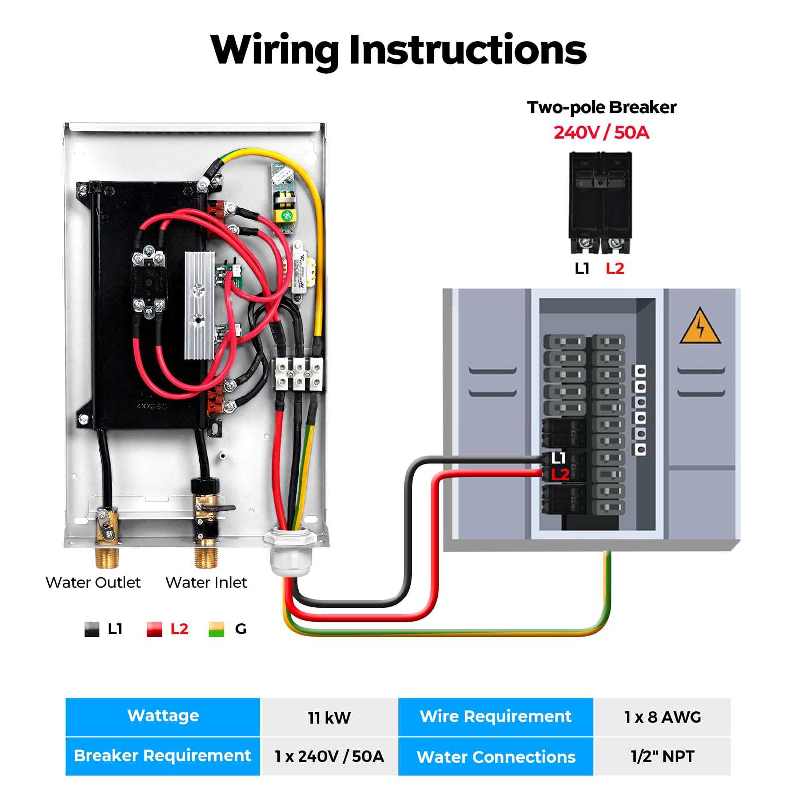 240v electric tankless water heater wiring diagram