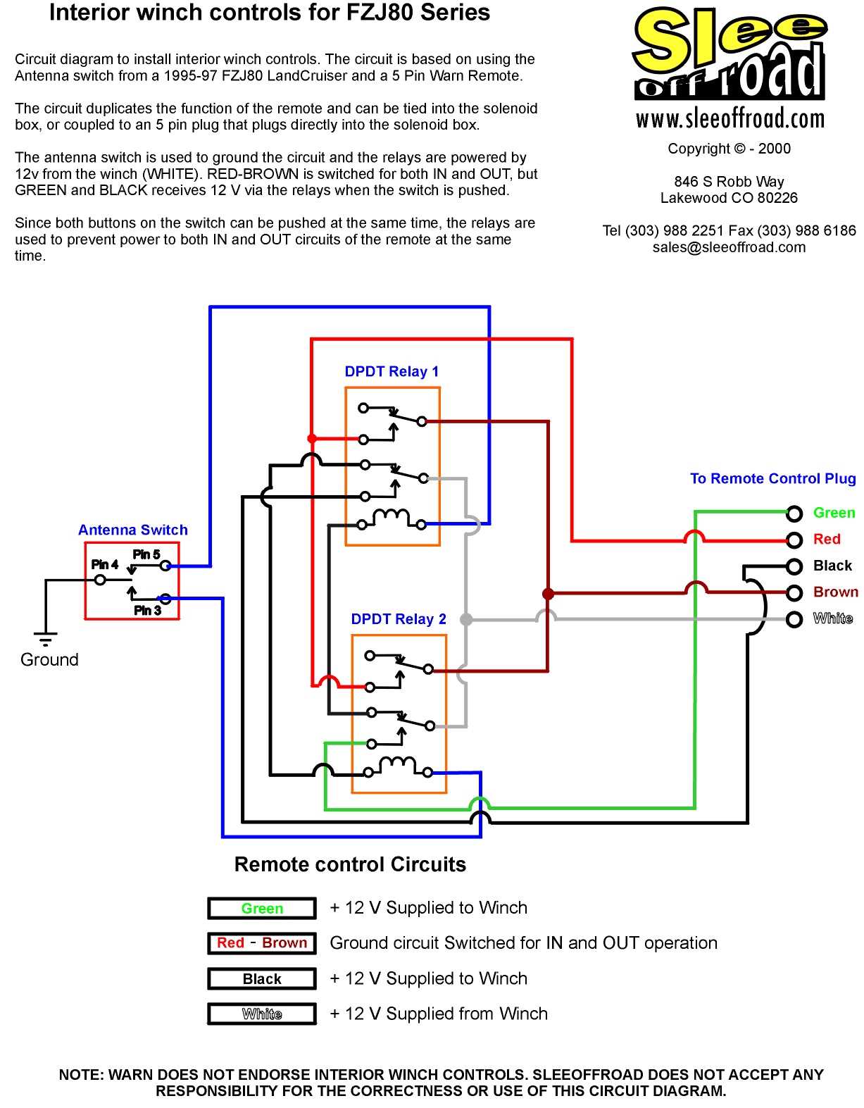 3 wire winch controller wiring diagram