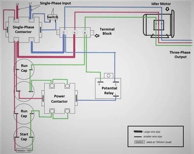 3 phase rotary converter wiring diagram