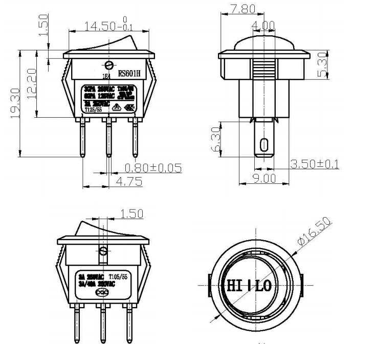 3 pin rocker switch wiring diagram