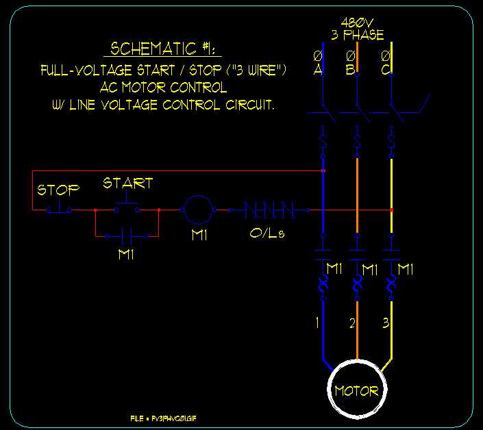 3 wire start stop wiring diagram