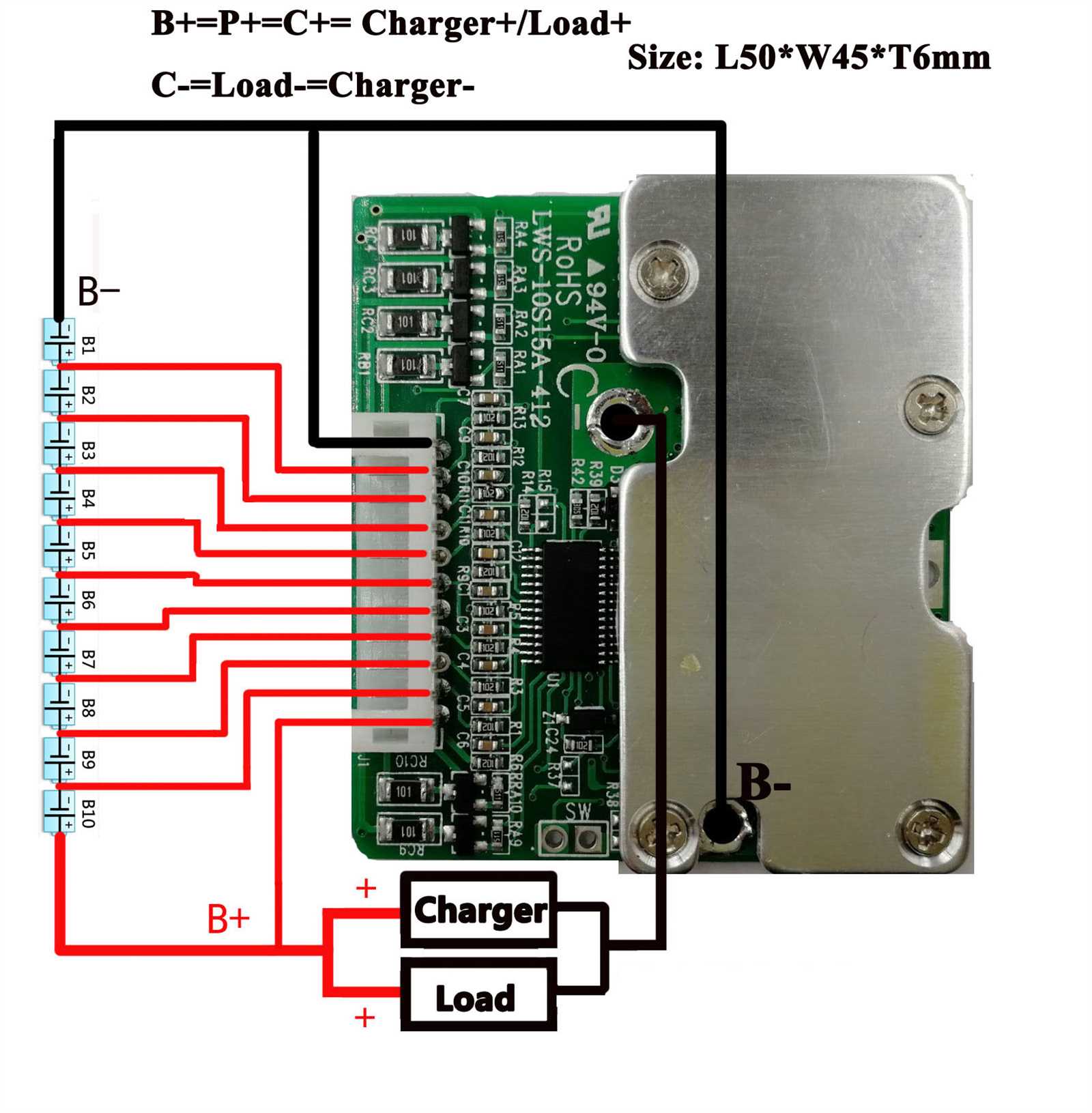 36v 10s bms wiring diagram