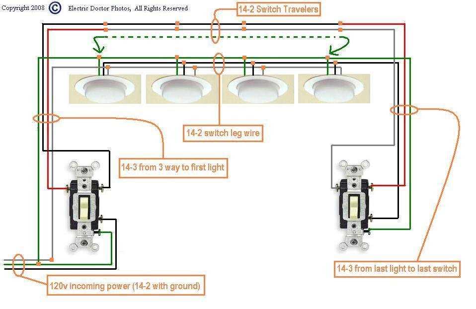 3way switch wiring diagram multiple lights