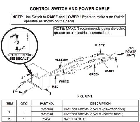 4 wire liftgate switch wiring diagram