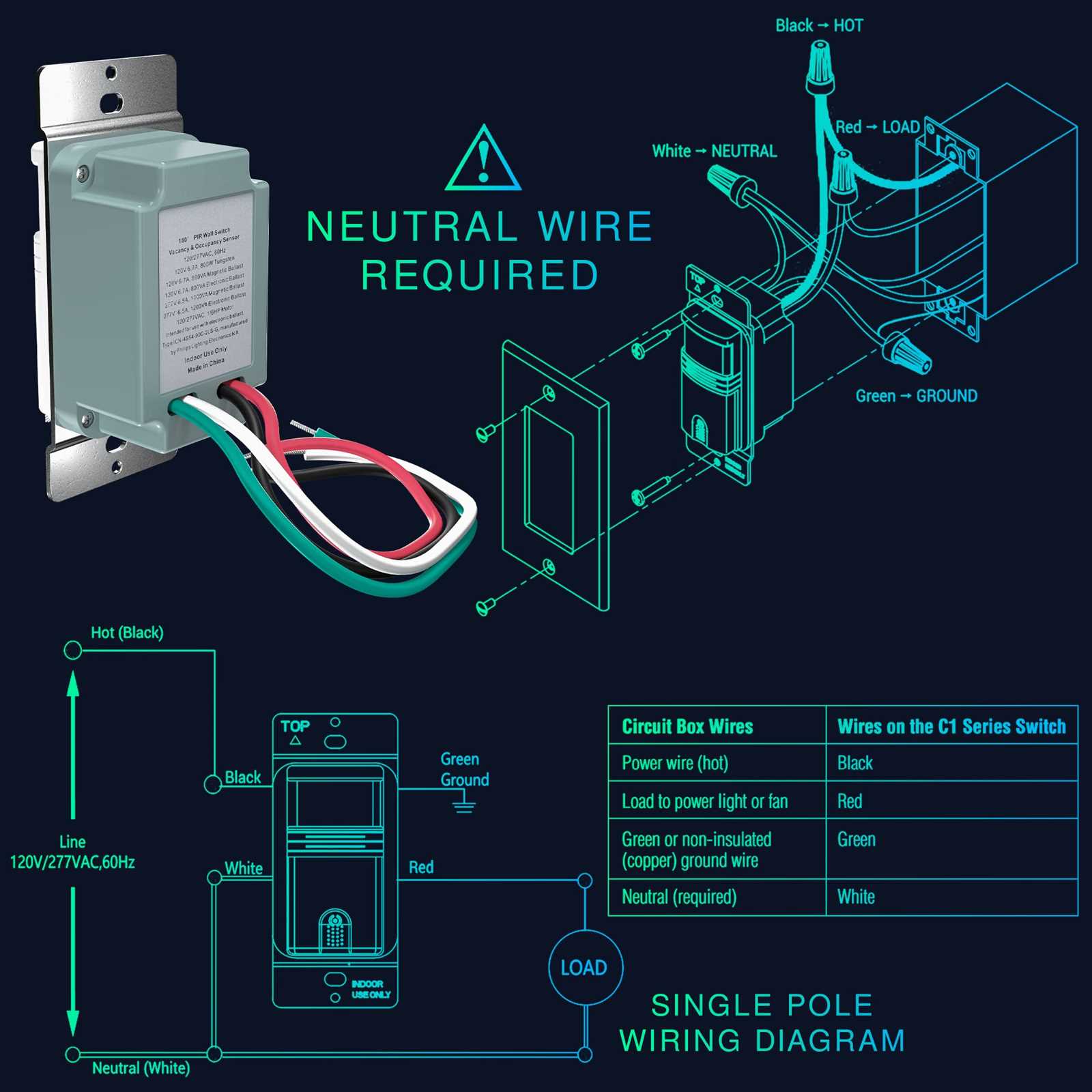 4 way motion sensor switch wiring diagram