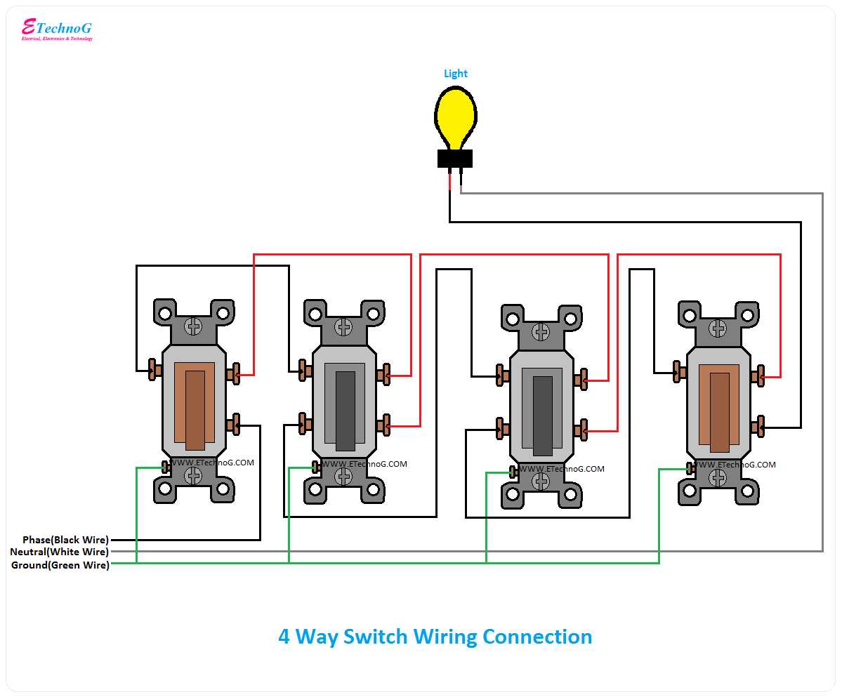 4 way switch wiring diagrams