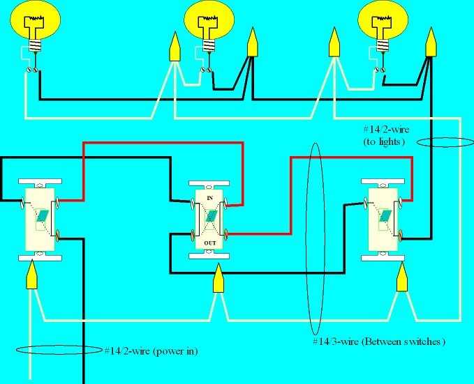 4 way switching wiring diagram