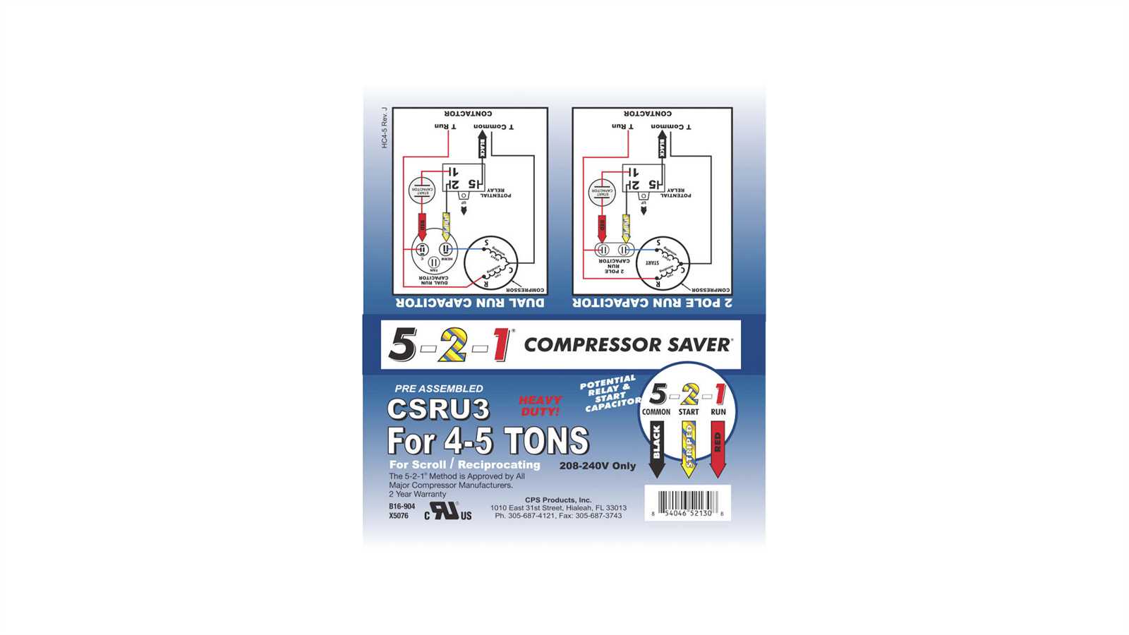 5 2 1 hard start kit wiring diagram