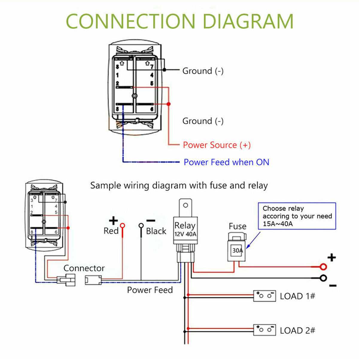 5 pin rocker switch with relay wiring diagram