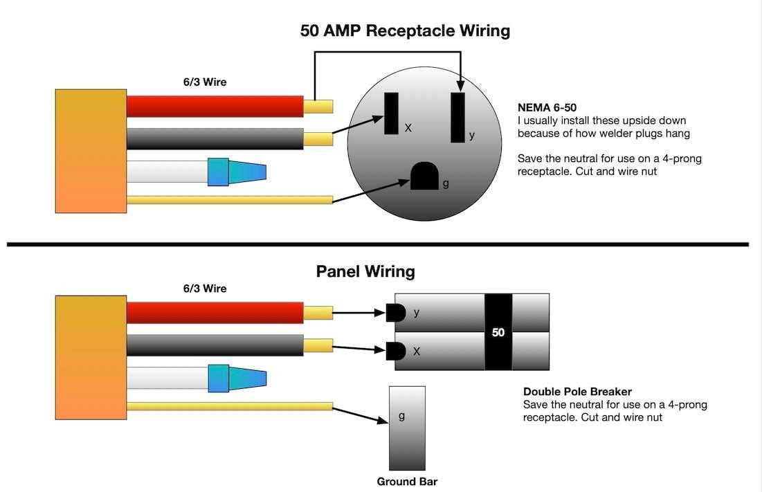 50 amp 4 prong plug wiring diagram