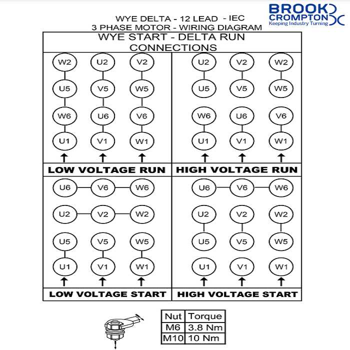 6 lead motor wiring diagram