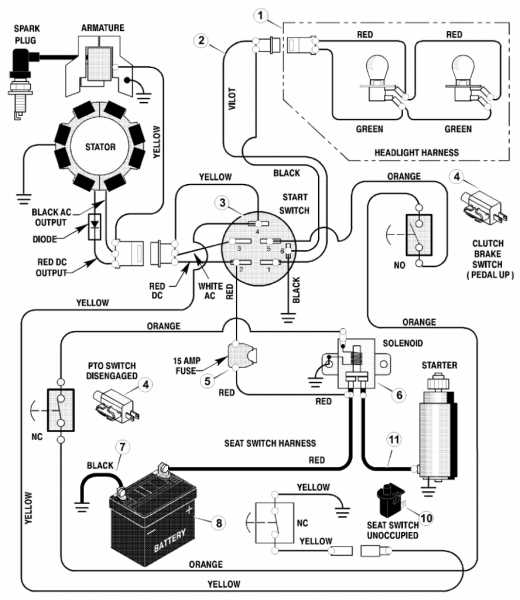 6 pin lawn mower ignition switch wiring diagram