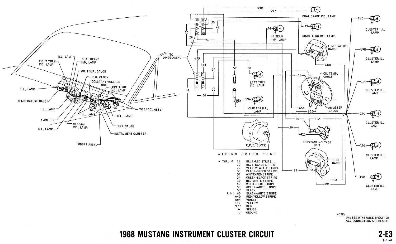 67 mustang wiring diagram