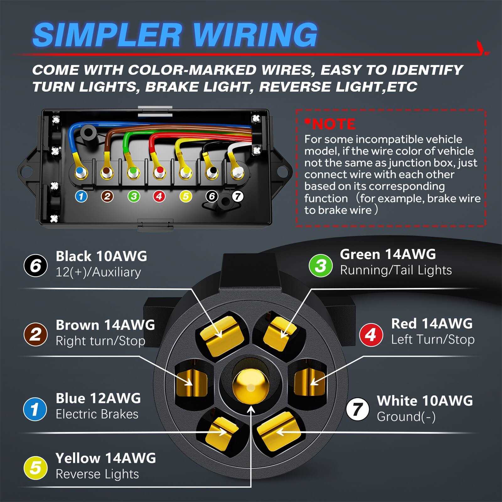 7 pin to 6 pin trailer wiring diagram