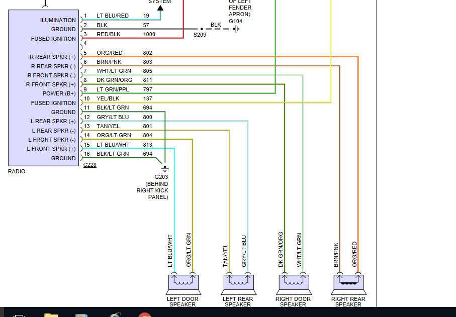 95 ford ranger radio wiring diagram