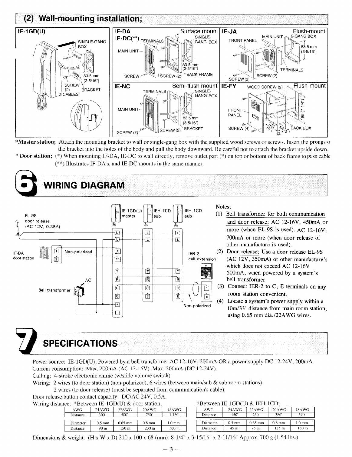 aiphone wiring diagram