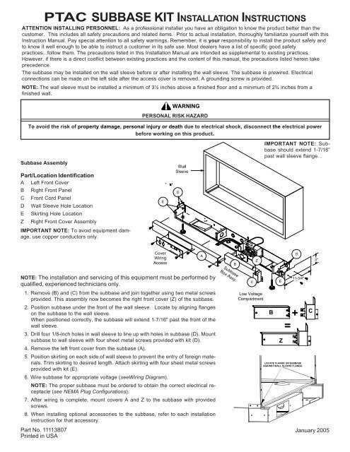 amana ptac wiring diagram