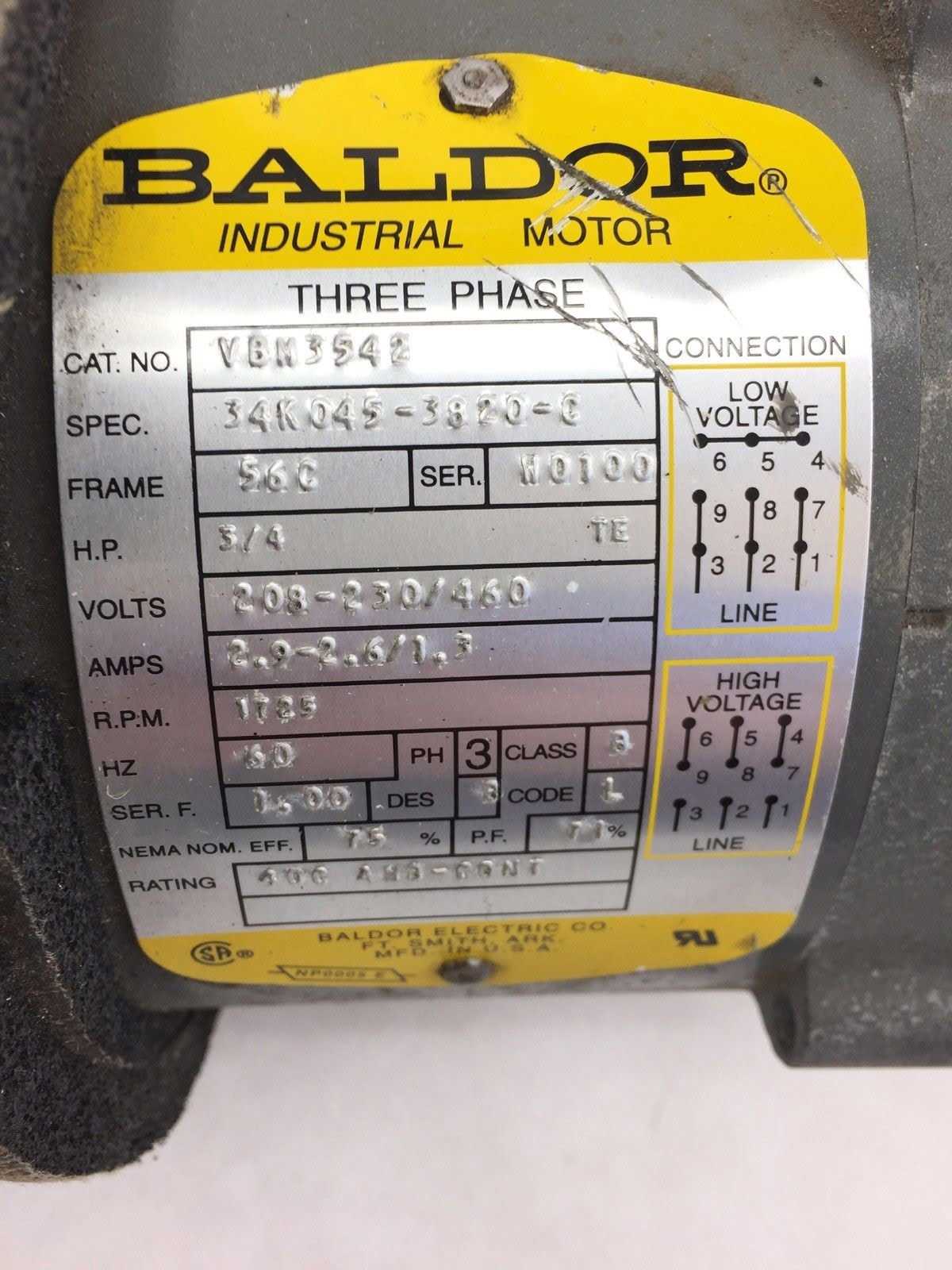 baldor motor wiring diagrams 3 phase